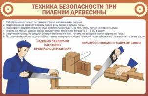 Стенд "Техника безопасности при пилении древесины" - fgospostavki.ru - Москва