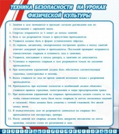 Стенд "Техника безопасности на уроках физкультуры" - fgospostavki.ru - Москва