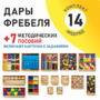 Игровой набор Дары Фребеля 14 модулей с методическими пособиями 7 книг - fgospostavki.ru - Москва